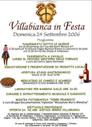 il volantino della nostra festa